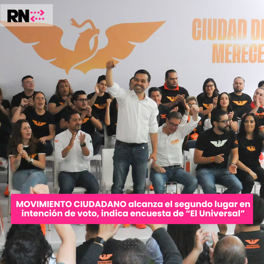 Movimiento Ciudadano desplaza a PAN y PRI: se consolida como segunda fuerza electoral rumbo a 2027