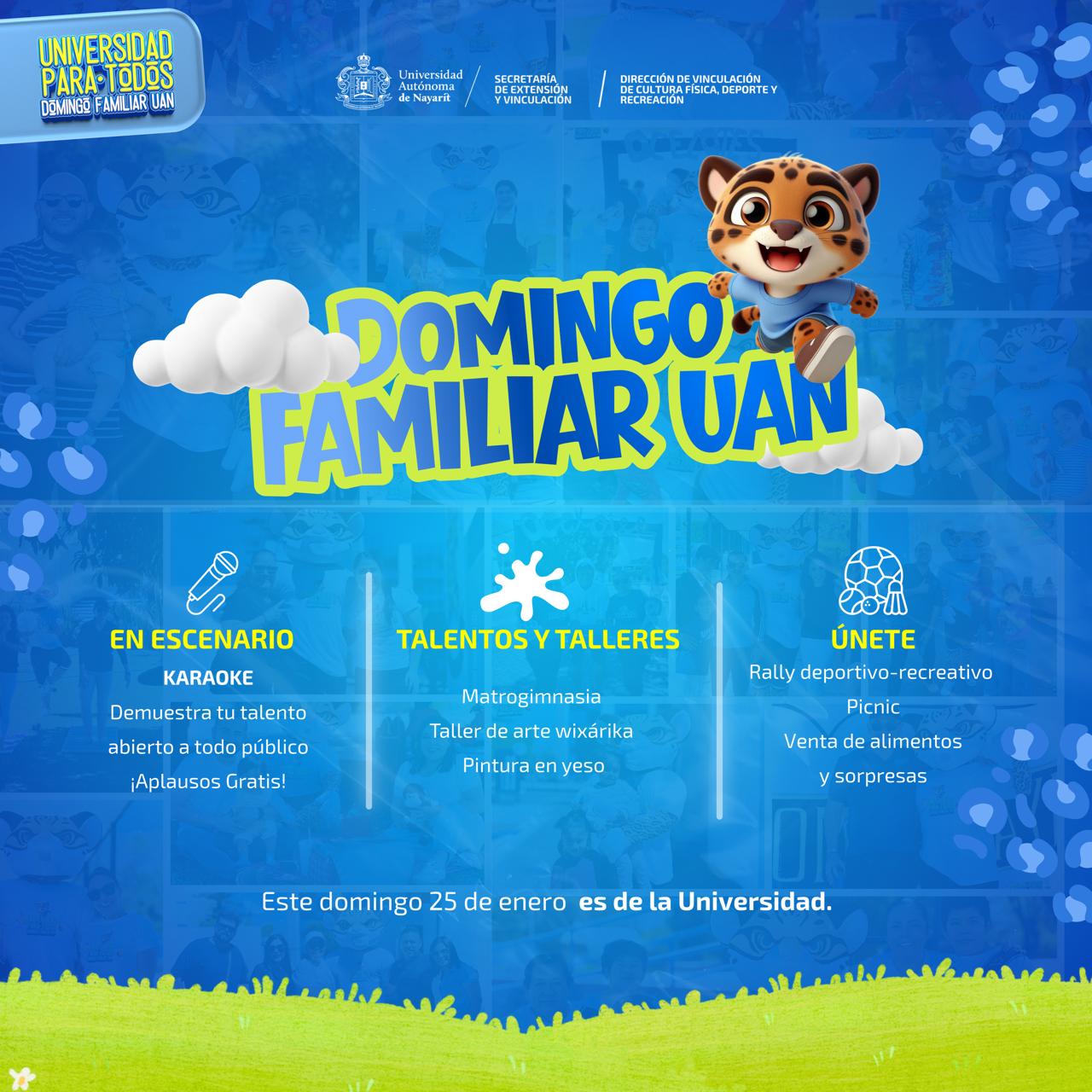 La UAN invita a la comunidad a su Domingo Familiar de enero